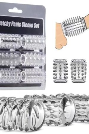 Penis Rings,Sex Toys For Men 6 Pcs Cock Ring Set,Cock Ring For Men Clear Stretchy Erection Enhance Penis Girth Tool, Pleasure Sleeve For Men,Cock Sleeves,Penis Sleeve,Adult Toy