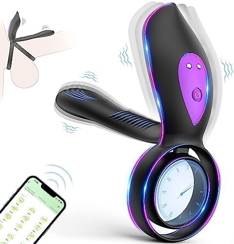 Penis Ring Male Sex Toy Vibrator, Evyleen Vibrating Cock Ring Adult Toy With App Control, Male Sex Toys For Men Penis Rings, Men'S Sex Toys For Couples Penis Adult Toys For Men, Adult Sex Toys & Games