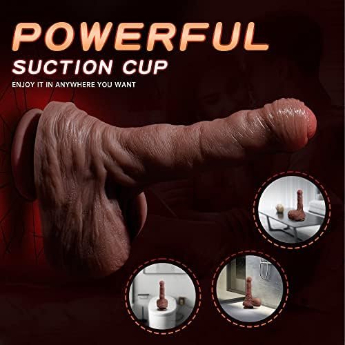 Thrusting Dildo Vibrator Sex Toy - 7.9' Realistic Dildos With 5 Thrusting & 7 Vibration,G Spot Anal Vibrator With Big Testicles, Strong Suction Cup Adult Sex Toy Women And Couple - Image 3