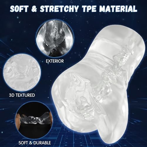 Male Masturbator Sex Toys For Men With Vagina, Male Sex Toys Pocket Pussies With Realistic Textured Tunnel, Transparent Pocket Pussy For Men, Adult Toy Male Stroker Penis Pump, Adult Sex Toy For Men - Image 2