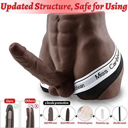 Torso Male Sex Doll With Flexible Dildo Realistic Sex Huge Cock, Men Sex Dolls For Women Tight Anal Hole 8.5 In Cock For Female Masturbation, Unisex Masturbator Sex Toy For Men Women Gay Couple 17Lb - Image 3