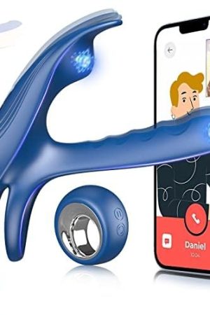 Vibrating Cock Ring App Controlled Vibrator, Silicone Penis Ring Couple Vibrator With 10 Modes G Spot & Clitoral Stimulator, Remote Control Long Distance Adult Sex Toys For Men Couples Black