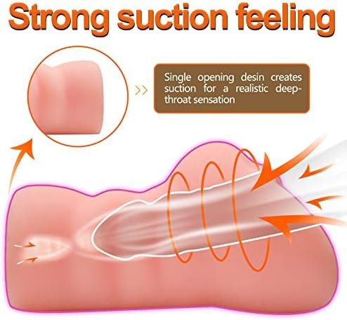 Ohiele Lifelike Male Masturbator Adult Realistic Pussy Sex Toy With 3D Realistic Vagina Texture And Tight Anal Silicone Soft Touch Portable Deep Throat Sex Stroker For Men Masturbation (Standard) - Image 3