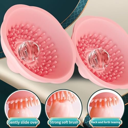 Skyour Nipple Toy Vibrator, Wireless Remote Control Silicone,Vibrating Nipple Clamps Sucking Stimulator Massager With 10 Powerful Vibration,Rechargeable Adult Sex Toys For Women Couples Pleasure Pink - Image 3