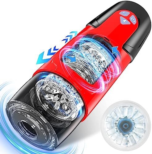 Adult Sex Toys Automatic Sucking Male Masturbator-Sex Toy With 4 Suction & 10 Vibration,Electric Pocket Pussy Penis Vacuum Pump Male Stroker Sex Machine For Men’S Masturbation (Sucking-Black)