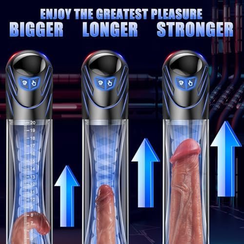 Electric Penis Pump Sex Toy - Penis Extender Vacuum Pump With 5 Suction Modes, Penis Enlargement Pumps With 2 Cock Rings For Ed Trainer, Dick Pump Male Masturbators Adult Sex Toys For Men Couples - Image 2