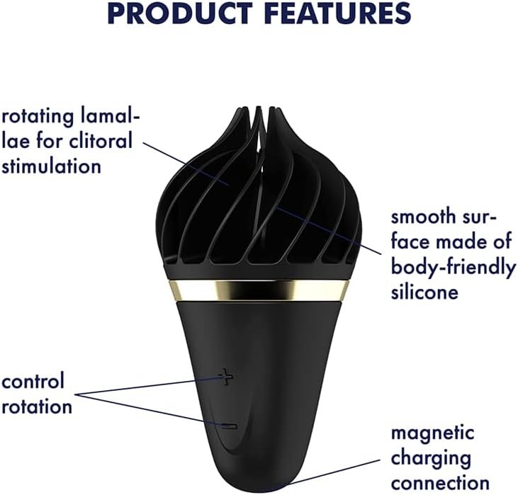 Satisfyer Sweet Treat Lay-On Clitoral Stimulator - Spinning Silicone Head, Intense Personal Massager For Stimulation Of Clitoris, Nipples & Erogenous Zones - Waterproof, Rechargeable (Pink/Brown) - Image 3