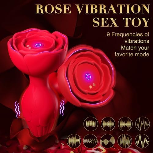 Vibrating Anal Plug Sex Toy - Butt Plug Anal Trainer With 9 Vibration Modes App Remote Control Rose Vibrator, Rechargeable Prostate Massager Anal Toys, Adult Sex Toys For Men Women Couples & Gay - Image 2