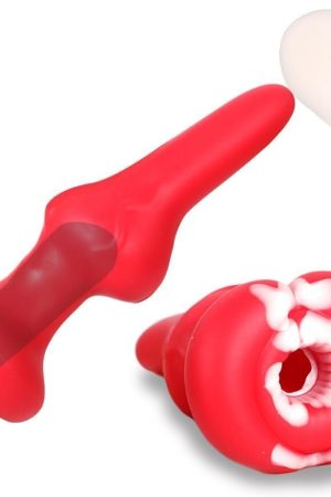 Gienocy Male Masturbator Adult Silicone Anal Plug Dildo Sleeve, Penis Extender Enlarger, G-Spot Stimulator, Functional Anal Device Prostate Massage Dilation Hollow Tunnel For Gay Men Couple Sex Toys