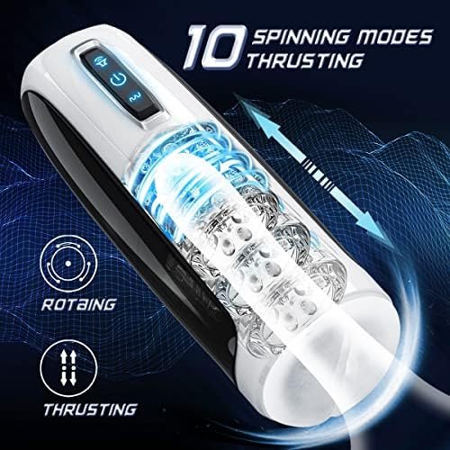 Sex Toys For Men Automatic Male Masturbator, Penis Pump With 10 Thrusting & Rotating Modes, Hands Free Pocket Pussy Male Stroker With 3D Realistic Sleeve, Adult Male Sex Toy For Men - Image 2