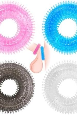 Sxovo Penis Ring 4 Pcs Set Delay Rings Tpe Cock Ring Penis Sleeve With Bump Erection For Men Sex Toy Adult Sex Toys Testicular Stronger Stretcher