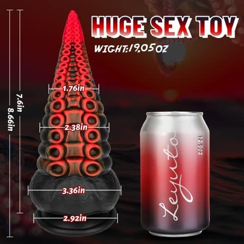 Large Sex Toys Huge Monster Dildo For Women & Men, Dragon Dildo 8.7In Big Thick Silicone Octopus Dildo, Adult Sex Toy Fantasy Dildo Anal Plug With Suction Cup Realistic Tentacle For G Spot & Anal Play - Image 3