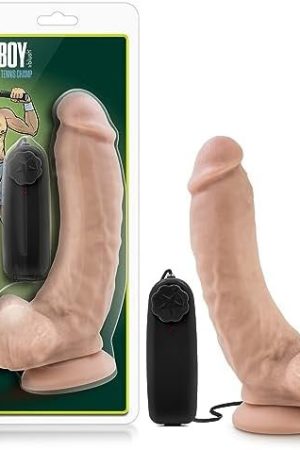 Blush Coverboy Tennis Champ Vibrating Realistic Dildo - 9 Inch Length & 2 Inch Thick - Adjustable Powerful Multispeed Vibrations Wired Controller - Ipx7 Waterproof And Easy To Clean - Fantasy Sex Toy