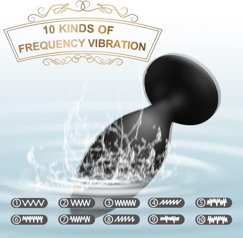 Vibrating Anal Plug Prostate Massager For Dilator Sex Toy For Men Women Masturbation Silicone Rechargeable Anal Vibrator 10 Vibration Modes Waterproof Anal Sex Toys - Image 2
