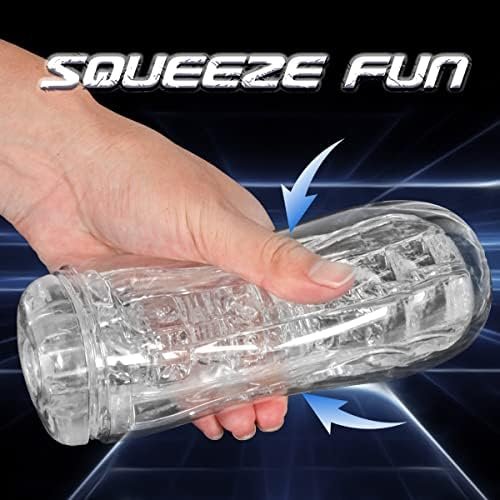 Manual Sucking Extrusion Male Masturbators, Portable Transparent Pocket Pussy Stroker With Vagina Textured Blowjob Sex Toys Penis Tpe Masturbation Sleeve For Men - Image 3
