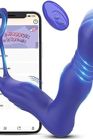 Anal Sex Toys Prostate Massager Vibrator With App & Remote Control, 3 Thrusting Speeds And 10 Vibration Modes For Male, Silicone Butt Plug Dildo Adult Toy & Games For Men, Women And Couples