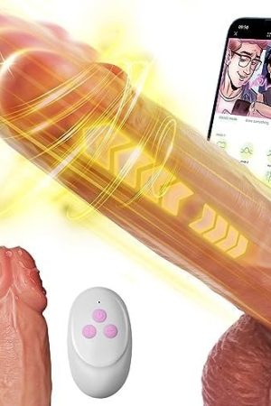Realistic Thrusting Dildo Vibrator - Silicone Vibrating Dildo For Women And Men With App And Remote Control, Lifelike Soft Suction Cup Dildos 9 Inch Adult Sex Toy For Vagina And Anal Stimulation