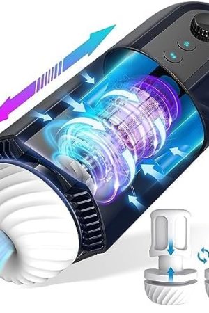Male Masturbator Sex Toys For Men - Svakom Thrusting Squeezing Penis Trainer With One-Key Orgasm & Cvt - Automatic Plump Pocket Pussy Male Masterburbater Stroker Adult Toy