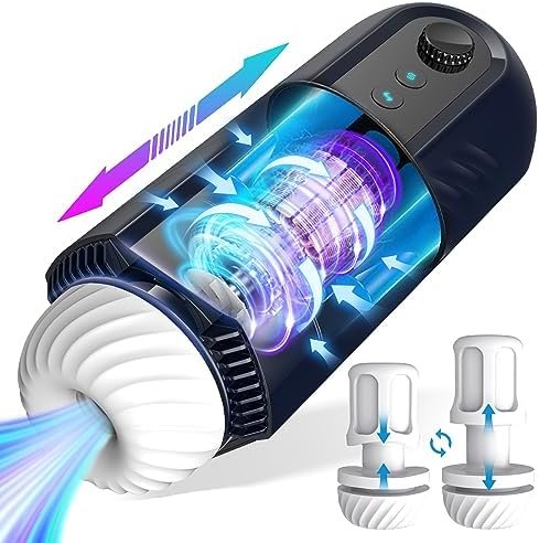 Male Masturbator Sex Toys For Men - Svakom Thrusting Squeezing Penis Trainer With One-Key Orgasm & Cvt - Automatic Plump Pocket Pussy Male Masterburbater Stroker Adult Toy