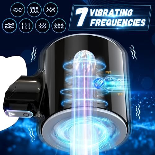 Automatic Male Masturbator, Foreglad Stroking Male Masturbators Cup With 7 Powerful Thrusting & Vibrating Modes, Blowjob Machine Pocket Pussy For Men, Dual Open-Ended Penis Massager Sex Toys For Men - Image 3