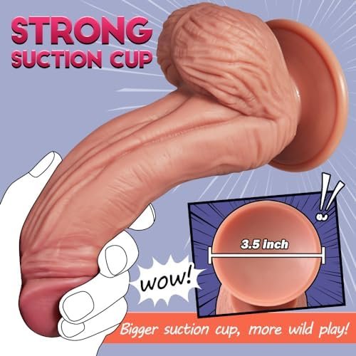 Lubisey 8" Inch Huge Thick Realistic Dildo Sex Toy + 8.8”Big Silicone Dildo With Dual Density Soft Head And Hard Shaft - Image 3