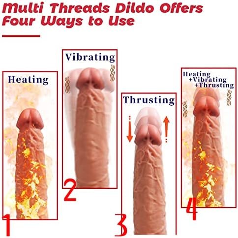 Thrusting Dildo Vibrator With 8 Vibrating Modes Sex Toys 8.26 Inch Realistic Dildos, Wireless Vibrating Dildos With Heating Anal Plug Toys For Women - Image 3