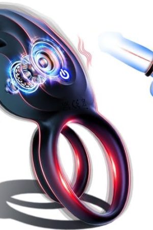 Vibrating Cock Ring Sex Toys - 2 In 1 App Remote Control Penis Ring Clitoral Vibrator With 9 Vibration Modes, Silicone Adult Male Sex Toy Remote Control Vibrators For Men Female Couple Pleasure