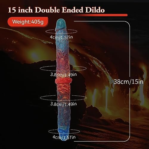 Double End Dildo, 15Inch Long Manual-Mixed Flexible Double Dong Silicone Double Headed Anal Plug For Women Lesbian Men Couples - Image 2
