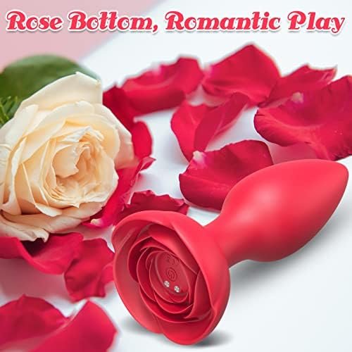 Sex Toys Vibrating Anal Plug - Anal Sex Toys Prostate Massager, Remote Control Anal Butt With 10 Modes & Rose Base, Waterproof Silicone Rose Adult Sex Toys & Games(Black) - Image 2