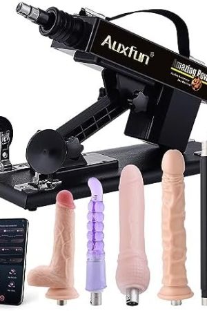 Sex Machine Love Machine Thrusting Dildo Machine 3 Xlr Connector Dong Machine With Hismith Kliclok System Adapter & 6 Attachments For Women And Men