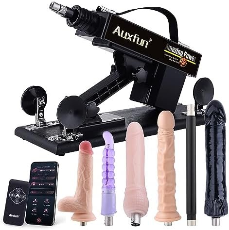 Sex Machine Love Machine Thrusting Dildo Machine 3 Xlr Connector Dong Machine With Hismith Kliclok System Adapter & 6 Attachments For Women And Men