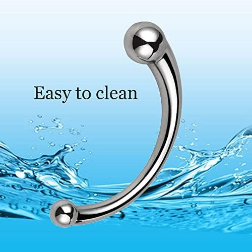 Uleade G-Spot Massage Double-Ended Dildo, Stimulate Fetish Anal Plug Dildo Metal Curved Dual Ended Masturbation Sex Toy For Couple, Large - Image 3