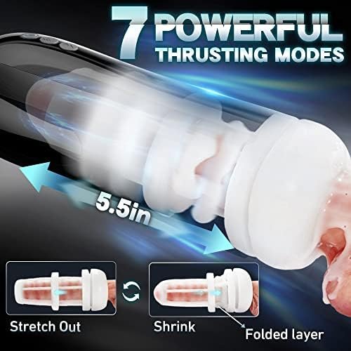 Automatic Male Masturbator Cup With 7 Thrusting & 7 Vibration Male Sex Toy, Electric Male Masturbators With 5.5In Realistic Sleeve Pocket Pussy Stroker, Blowjob Adult Sex Toys For Men Masturbation - Image 3