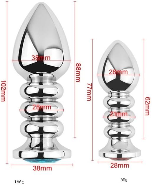 Anal Plug Butt Plug Stainless Steel Adult Toys Butt Plug Anal Bead Trainer Anal Sex Toy Stimulator Couples Prostate Massager Anal Sex Toys L - Image 3