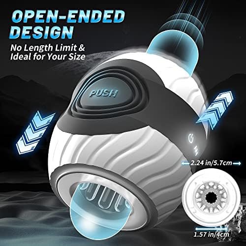 Sex Toys For Men Male Masturbator - Adult Toys Open-Ended Male Sex Toys With 10 Vibrations & Auto Push Mens Sex Toys, Adult Sex Toy For Men Sex Machine Hands Free Masturbators 3D Textured Male Stroker - Image 3