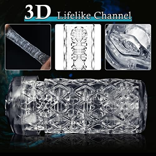 Male Masturbator Cup Masturbate Sleeve Sex Toy, Replacement Cups Crystal Vagina Oral Sleeve Transparent Stroker Blowjob Sucking Portable Stroker Easy Clean For Oral Play For Men - Image 3