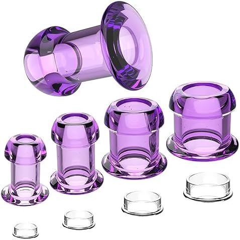Hollow Tunnel Butt Plug With Matched Stopper Anal Plug Thread Butt Plug Sex Toys, 4Pcs Butt Plugs Training Set For Beginners Advanced Users Adult Sex Toy