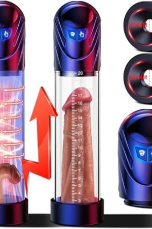 Electric Penis Pump Sex Toy - Penis Extender Vacuum Pump With 5 Suction Modes, Penis Enlargement Pumps With 2 Cock Rings For Ed Trainer, Dick Pump Male Masturbators Adult Sex Toys For Men Couples