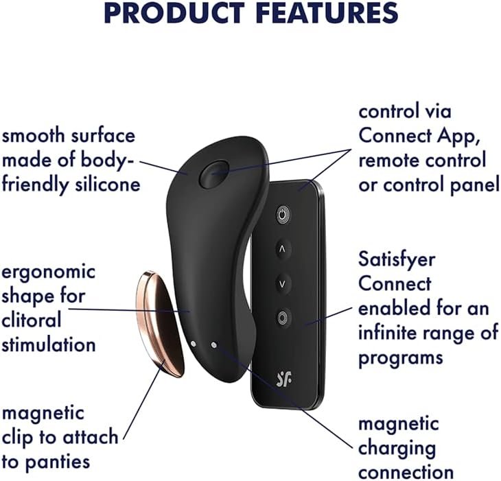 Satisfyer Little Secret | Slip Vibrator | Clitoris Stimulation | Connect App | Waterproof (Ipx7) | Rechargeable Battery | Skin-Friendly Silicone - Image 3