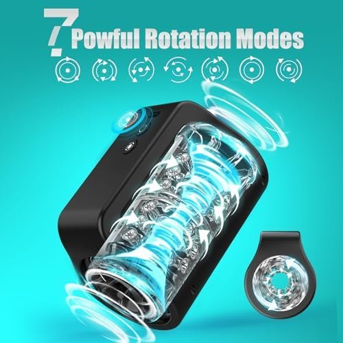 Automatic Male Masturbators, Open-Ended Penis Vibrator 7 Rotating Modes For Penis Stimulation, Realistic Tpe Pocket Pussy For Male Stroker, Fully Waterproof Blowjob Toys, Male Sex Toys For Men - Image 2