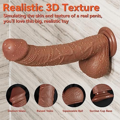Cahase 13 Inch Huge Dildo Black 2'' Diameter Realistic With Strong Suction Cup, Soft & Sturdy Double-Layer Tpe + Silicone Big Dildos For Adults Pleasure Sex Toys & Game - Image 2