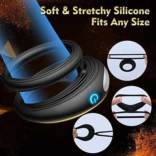 Sex Toys Vibrating Cock Ring - Male Sex Toys Penis Ring Vibrator With 10 Intense Vibration Modes, Double Ring Male Vibrator For Longer Harder Stronger Erection, Adult Sex Toys For Men & Couples - Image 3