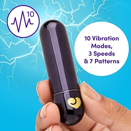 Lovehoney Bullet Vibrator For Her – Mini Vibrator For Clitoral Stimulation - Rechargeable Vibrator Bullet With 10 Vibration Modes – Waterproof Nipple Stimulator – Couples Sex Toy - Black - Image 2