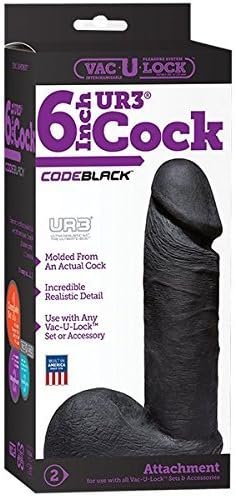 Doc Johnson Vac-U-Lock Codeblack - Ultraskyn - 6 Inch Realistic Cock - F-Machine And Harness Compatible Dildo - Image 3