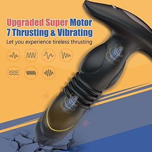 Sex Toys For Men, Prostate Stimulor Toys With Anti-Slip Design, Ultrafast Vibrating Anal Butt Plug Dildo Vibrator For Vaginal And Anal Pleasure, Remote Control Adult Sex Toys & Games Couple Toy Black - Image 2