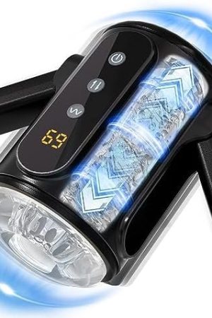 Automatic Male Masturbator Sex Toy With 9 Thrusting & Vibration Settings, Penis Pump Male Sex Toys For Men, Adult Toys Pocket Pussies With Foldable Handles, Male Stroker Adult Sex Toys & Games