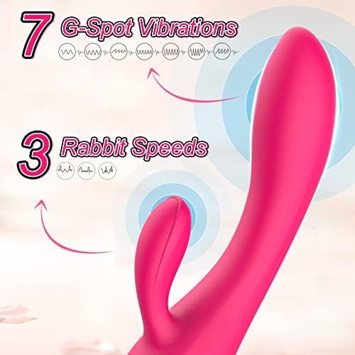 G-Spot Rabbit Vibrator Stimulator - Adorime Silicone Vaginal Anal Dildo Massager For Women, Powerful Waterproof Rechargeable Adult Sex Toys For Couples Sex Things - Image 2