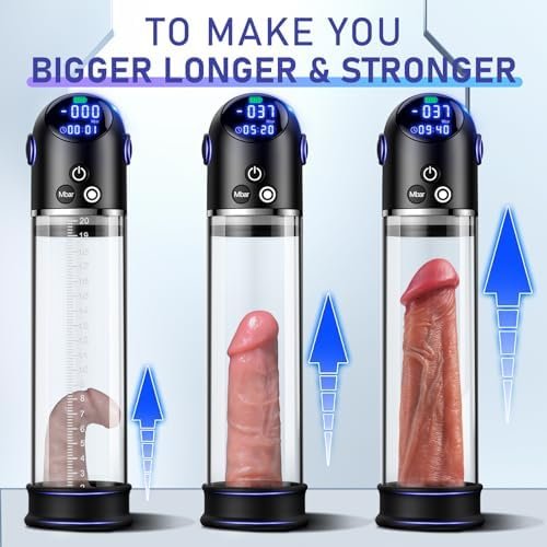 Electric Penis Pump Sex Toy - Automatic Dick Pump Enlargement Extension With 4 Suction Modes Digital Display Penis Enlarger Cock Vacuum Pumps For Ed Penis Stronger Trainer,Adult Sex Toys For Men Gift - Image 2