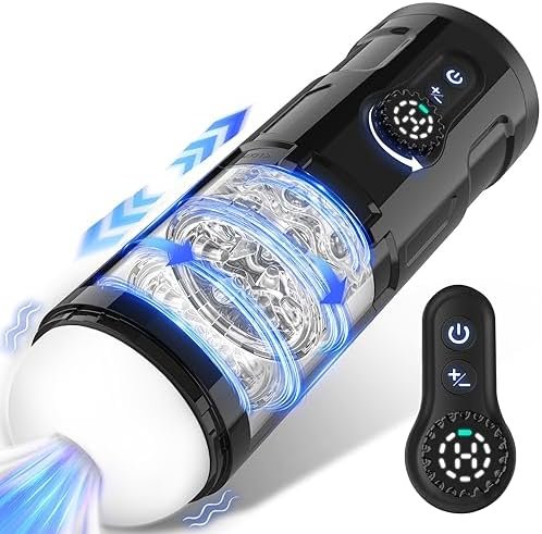 Male Sex Toys For Men – Upgraded Male Masturbator Adult Toys With Cvt Speed  Control And Lcd Display, 5 Rotating & Thrusting & Vibrating Mens Sex Toy  Male Stroker, Automatic Penis Pump