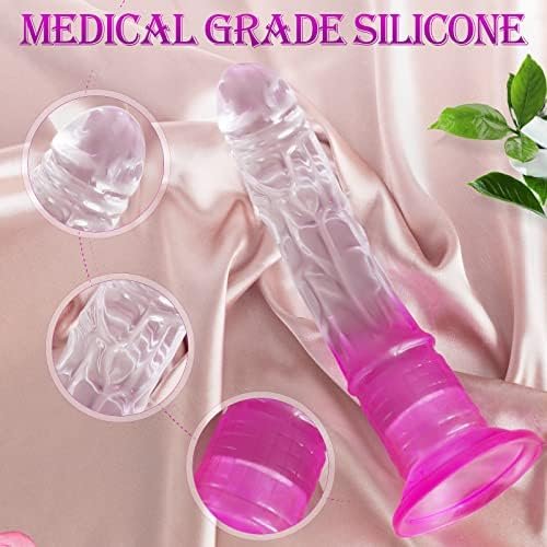 Realistic Dildo Suction Cup Dildos - Silicone Dildo Penis With Powerful Suction Cups For Women, Clear Suction Anal Dildo For G-Spot, 7 Inch Dildo Female Sex Toys Adult Toys For Beginners - Image 3